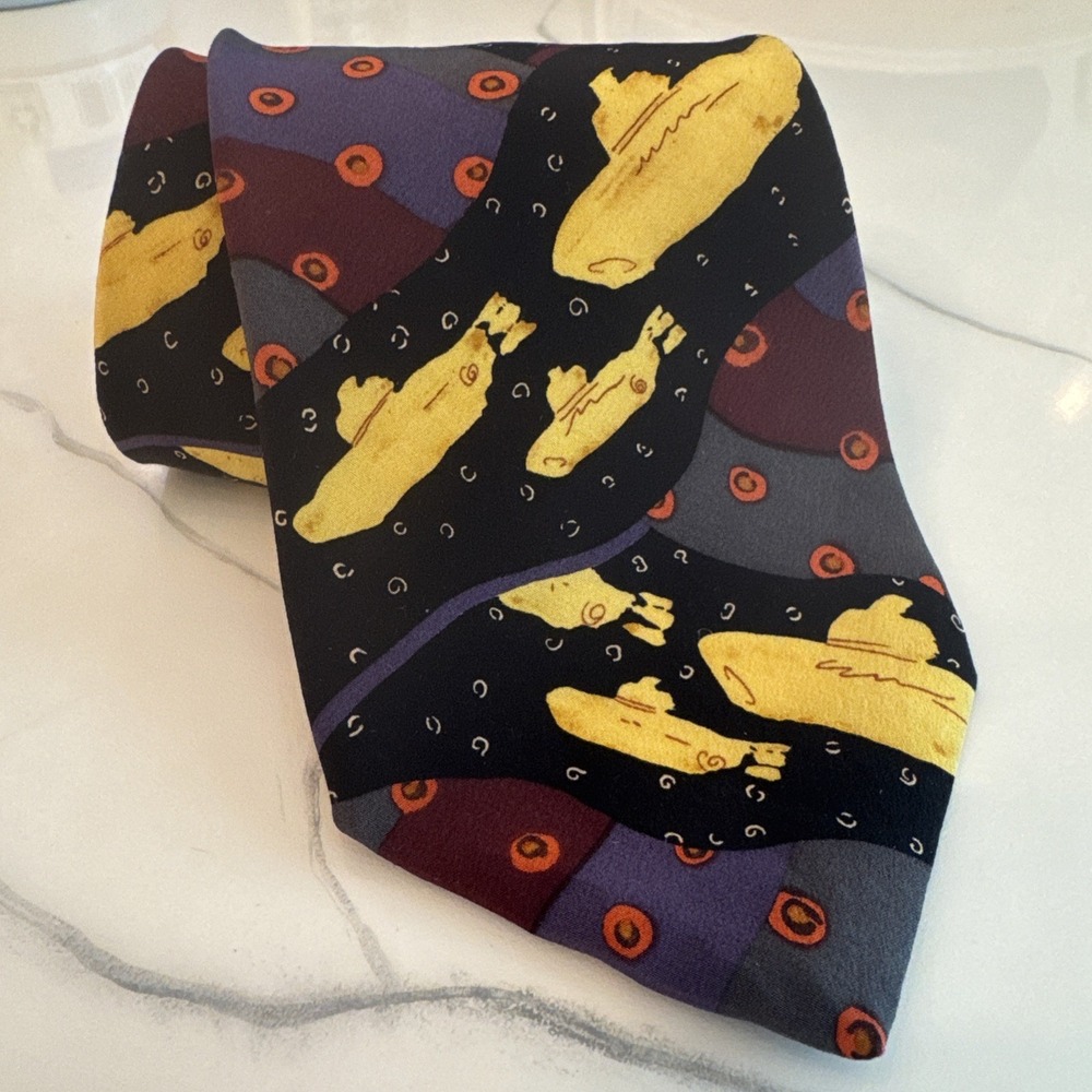 The Beatles‎ Yellow Submarine Mens Vintage 57" Tie 100% Silk Manhattan Menswear